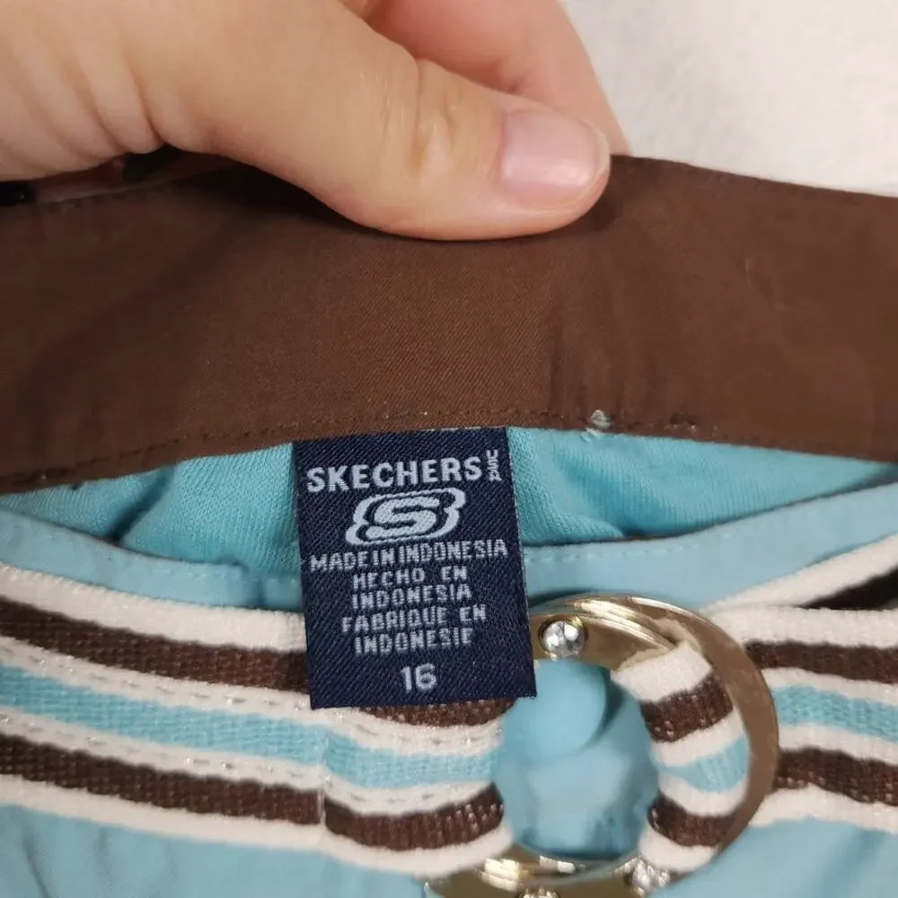 NWT Vintage y2k Skechers Baby Blue Cargo Pants Bottoms 90s Skate Size 16